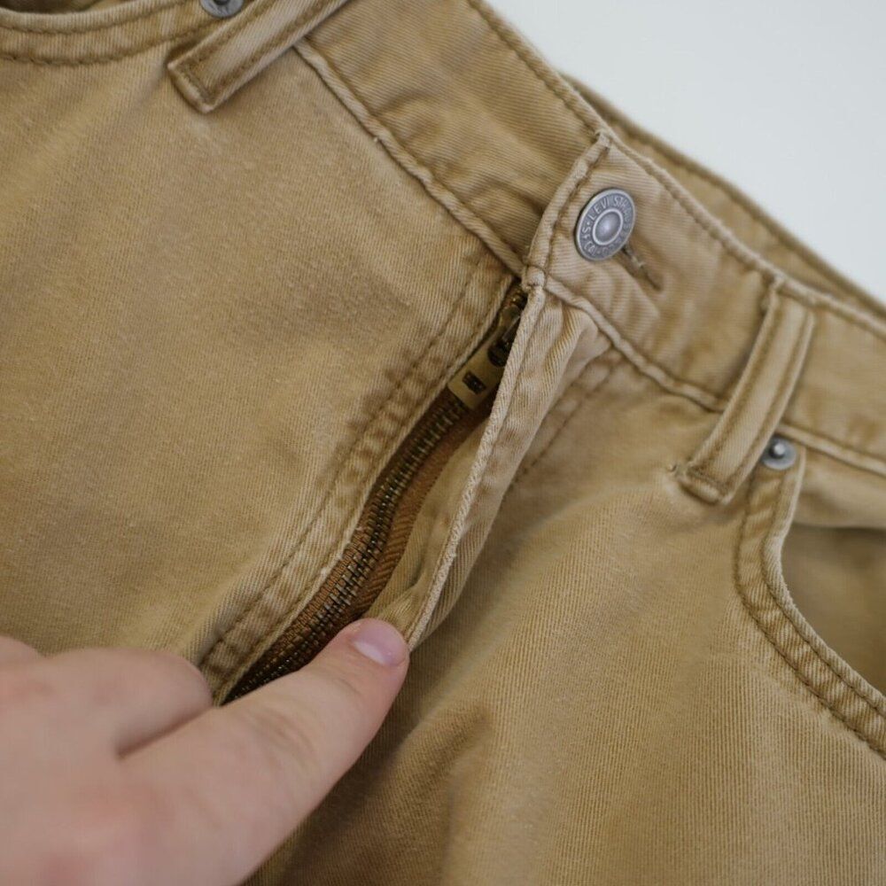 Levi's 514 Staight Fit Tan Denim Mid Rise Jeans 36/31 Tagged‎ 36/32 - Picture 8 of 9